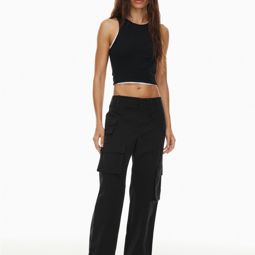 Aritzia Picture Black Cargo Pocket Wide-Leg Pants — Size 10 — NWT